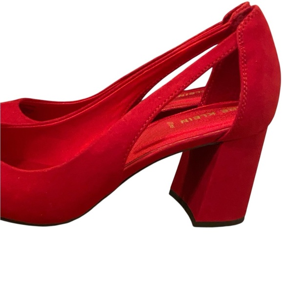 Ann Klein Womens Deep Red Berkley Pump Point Toe Heels - Picture 5 of 9
